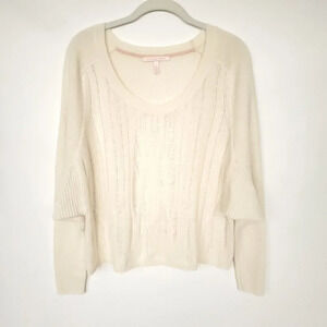Victoria's Secret Knit Sweater Women Medium Off White/Cream Long Sleeve Pullover